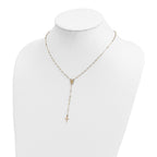 Cross & Miraculous Medal Rosary Necklace in 14K Yellow Gold