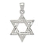 Sterling Silver Star of David Pendant with Polished Anti-Tarnish Finish