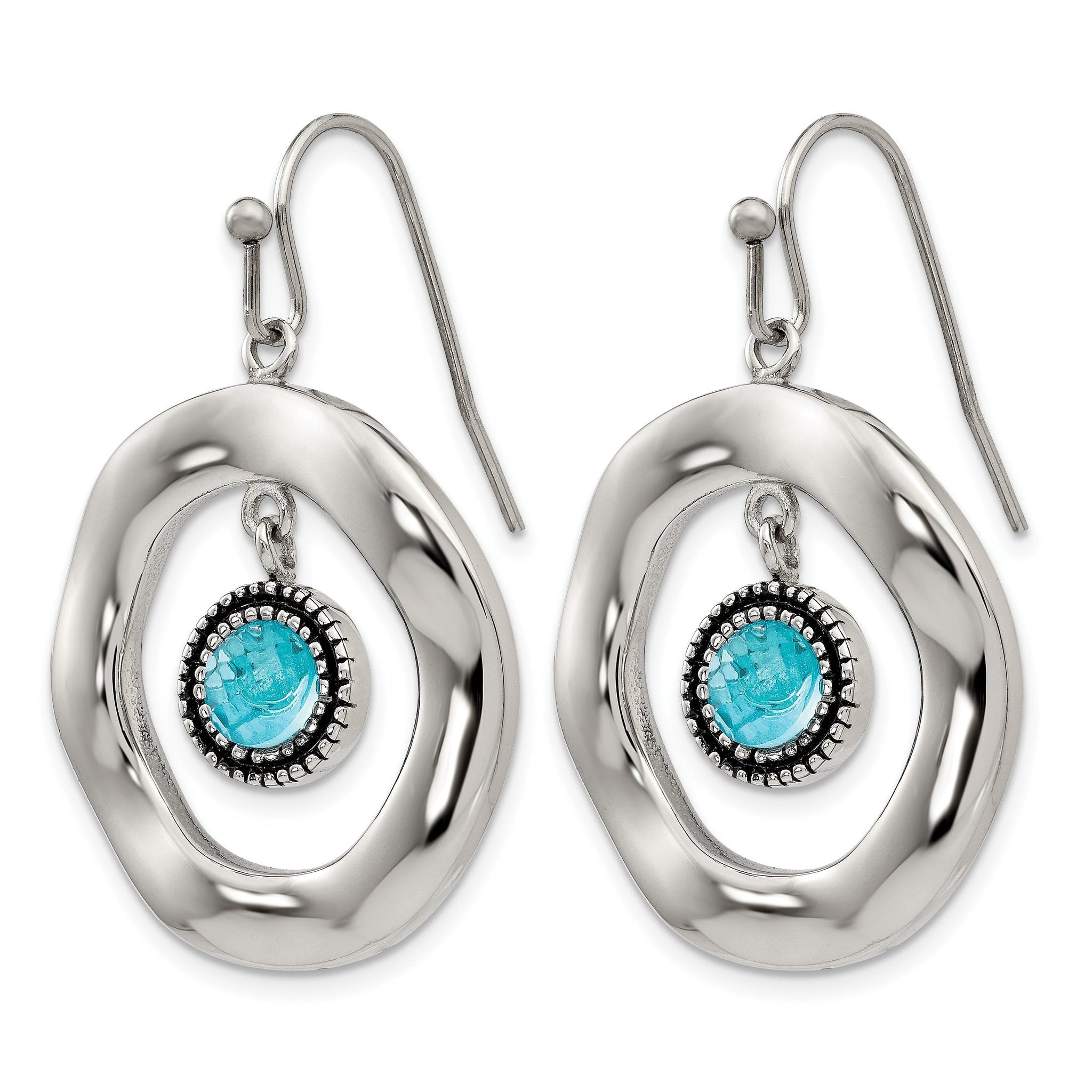 Stainless Steel Polished Drop Dangle Earrings for Women Secondary image