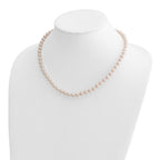 14k 6-7mm White Round Akoya Saltwater Cultured Pearl Necklace