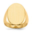 14k 22.0 x16.0mm Closed Back Men's Signet Ring