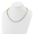 14k 83 carat Lab Grown Diamond VS/SI+ G+ Complete Round 22 inch Straight Tennis Necklace