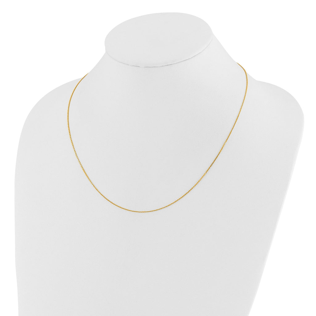 14K Adjustable  1.1mm D/C Cable Chain