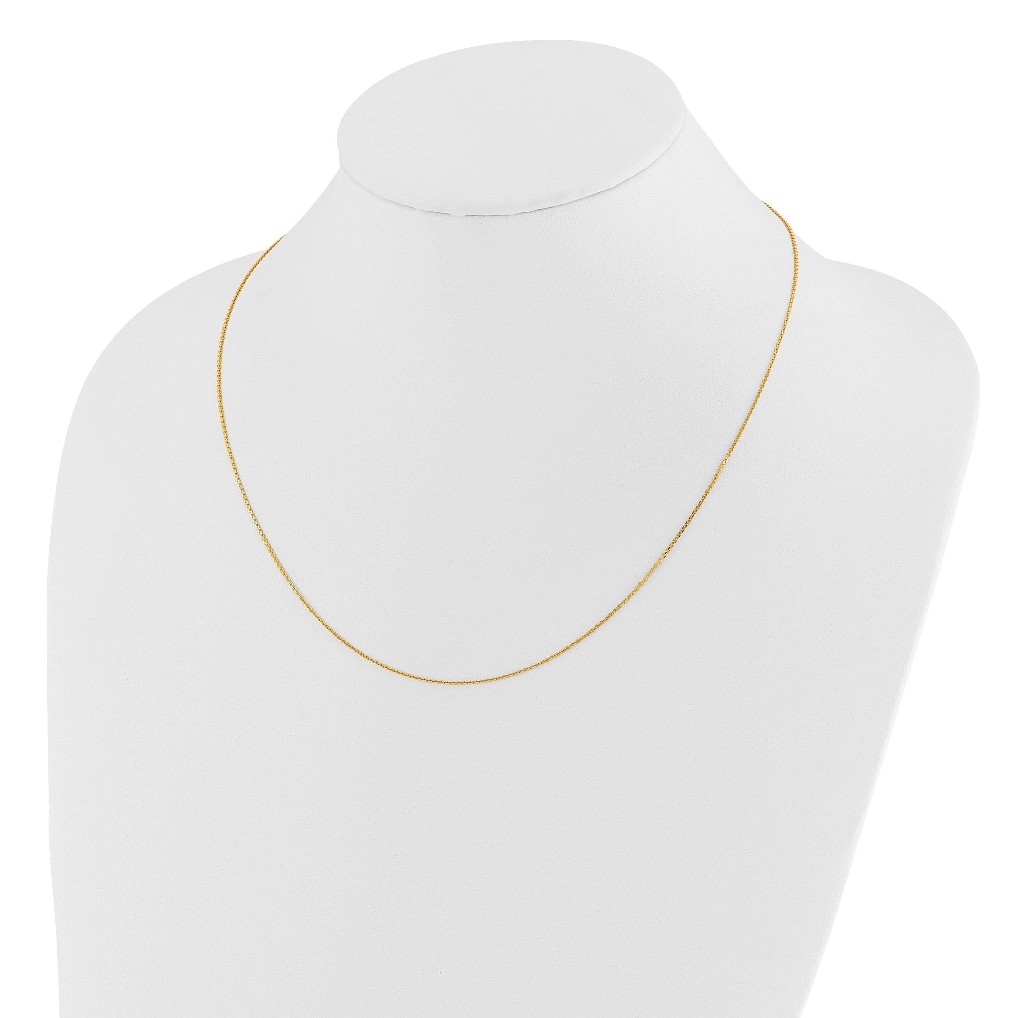 14K Adjustable  1.1mm D/C Cable Chain