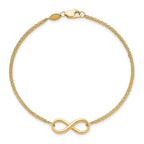 10K Polished Infinity Bracelet