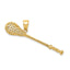 14K Gold 3D Lacrosse Stick Pendant for Men  Solid Polished Crafted Charm