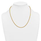 14K Gold Filled Round Venetian Box Chain Necklace in 2.6mm Width