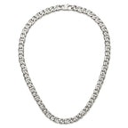 Sophia Jewelers Men's Polished Stainless Steel 24 Chain Necklace Gift-Ready
