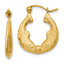 14K Gold Dolphin Hoop Earrings with Polished Finish for Women