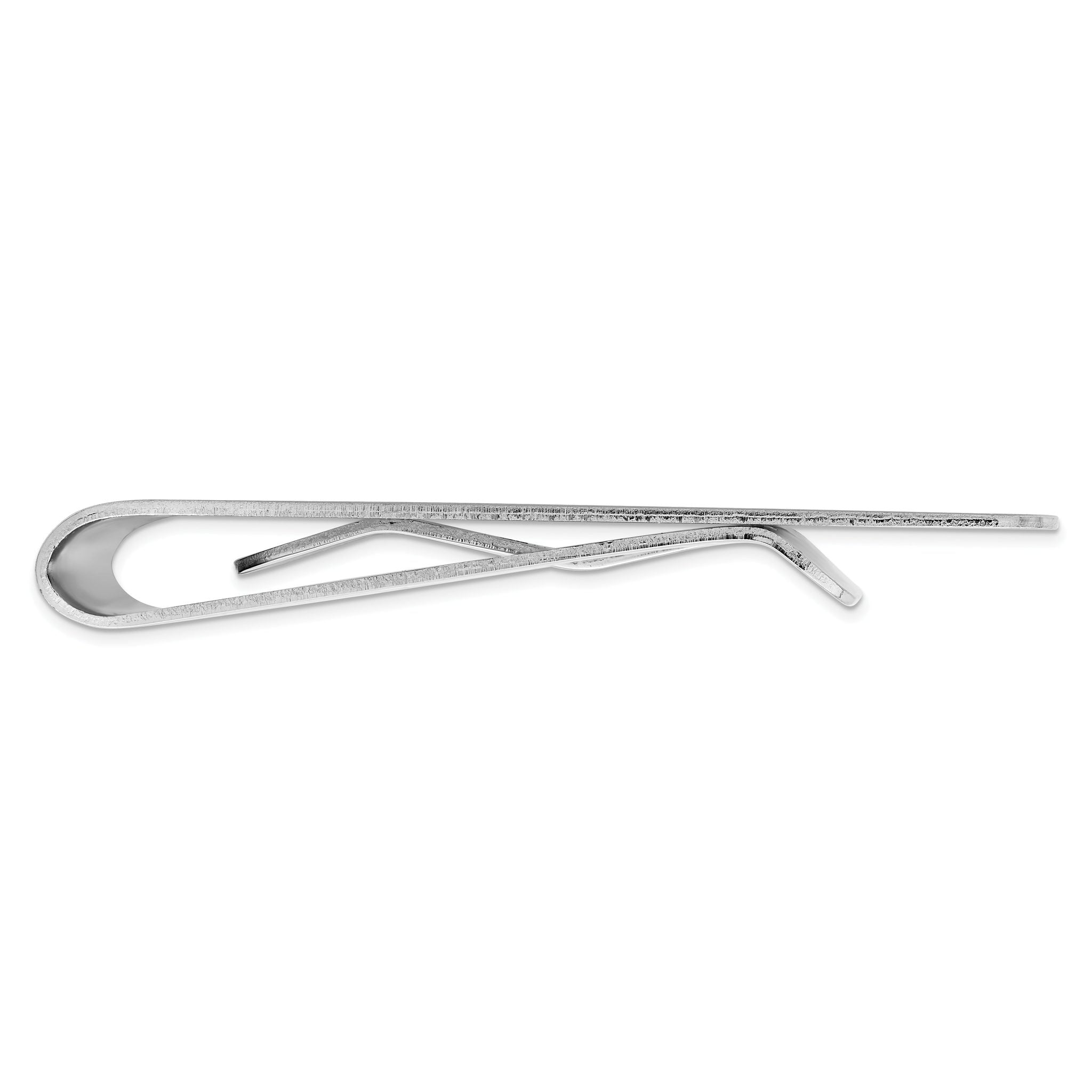 Rhodium-plated Kelly Waters with Engraveable Area Florentine Money Clip Secondary image