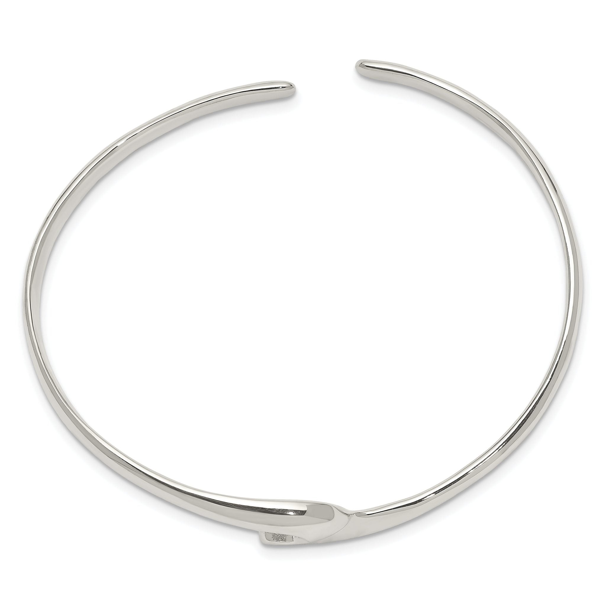 Sophia Jewelers Sterling Silver 925 Polished Flexible Women's Cuff Bangle Bracelet Secondary image