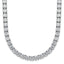 14k White Gold 32 5/8 carat Lab Grown Diamond VS+ F+ Complete Round 18 inch Straight Tennis Necklace