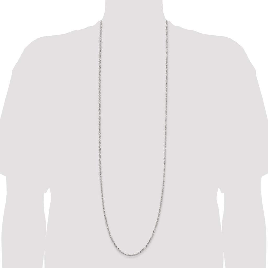 Rolo Chain Necklace in Sterling Silver, 2.8mm