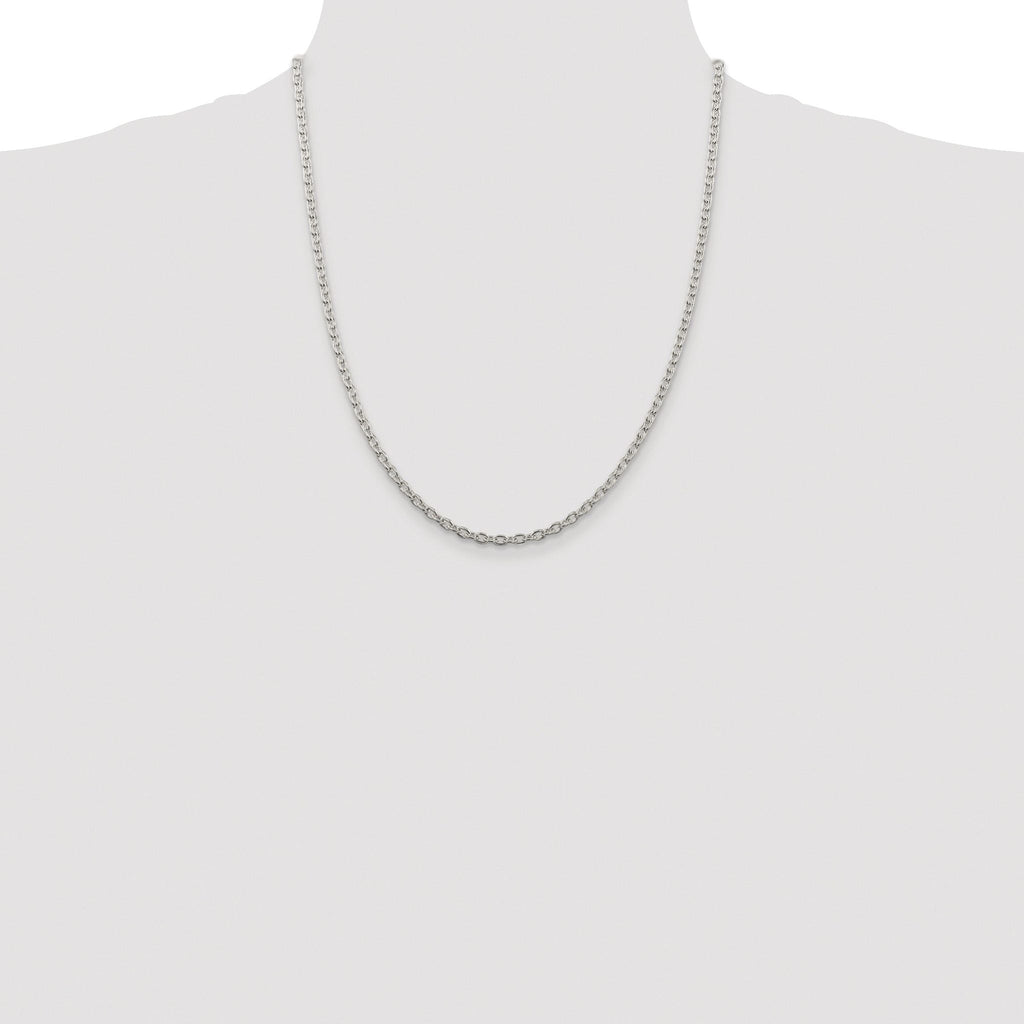 Cable Chain Necklace in Sterling Silver, 3.5mm