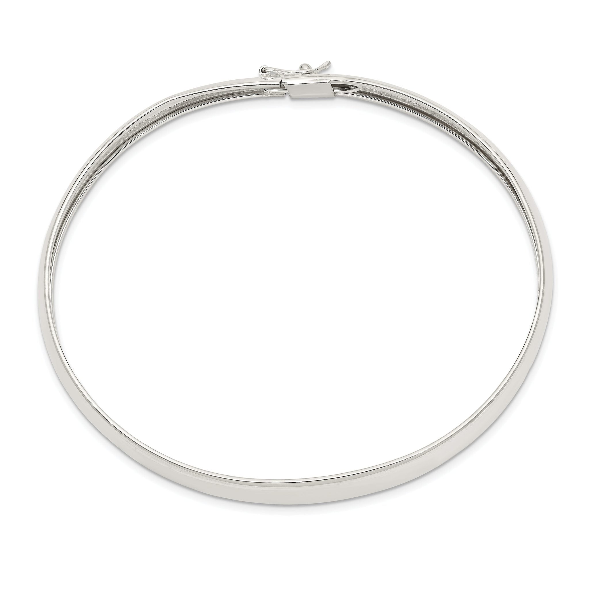Sterling Silver 925 Hinged Bangle with Polished Finish for Women Secondary image