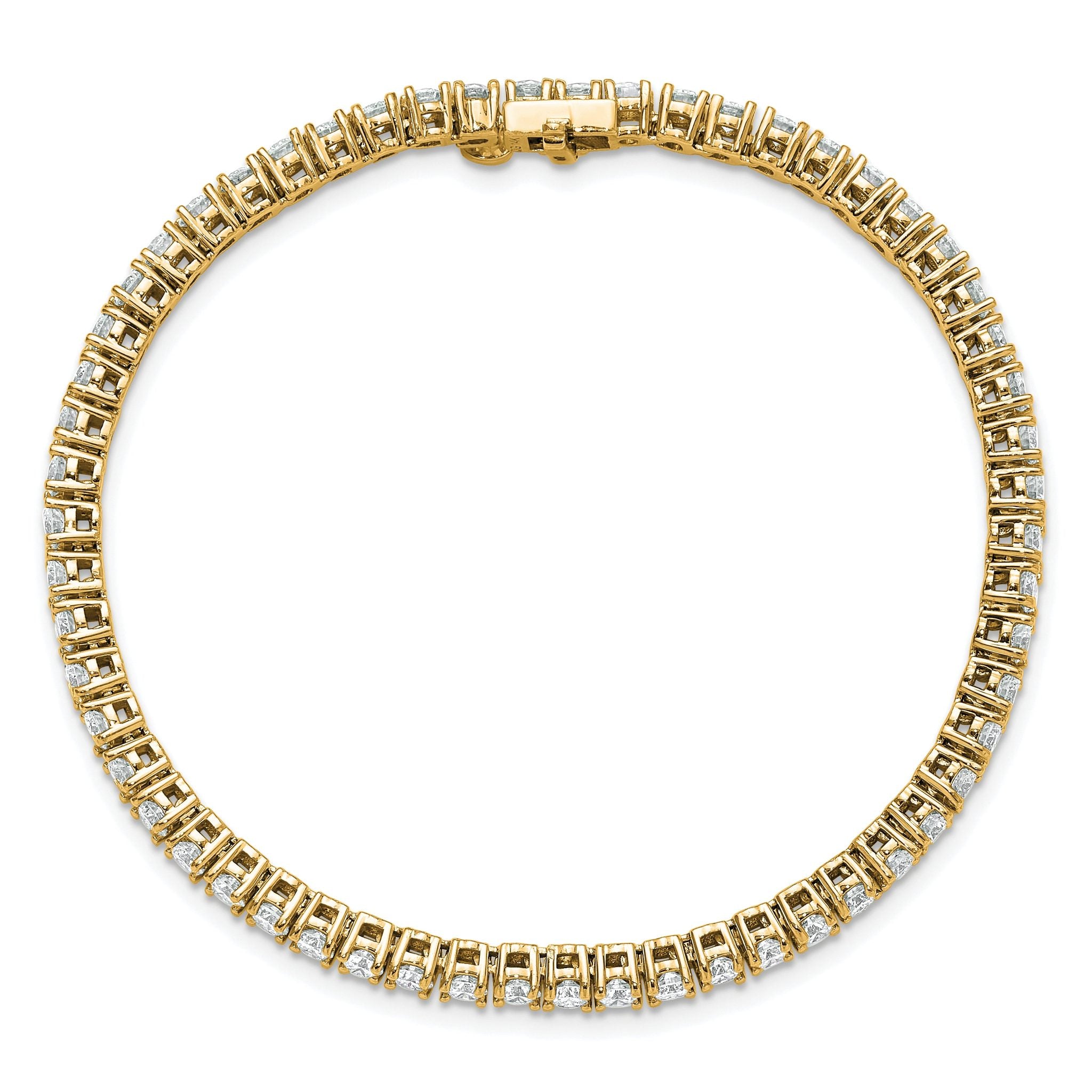 14k 5 carat Lab Grown Diamond VS/SI+ G+ Complete Tennis Bracelet