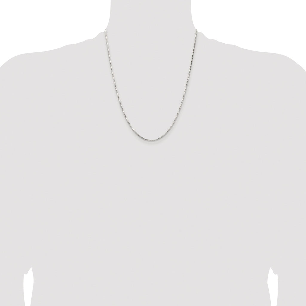 Diamond-Cut Round Box Chain in Sterling Silver