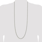 Sterling Silver Rhodium-plated 4mm Rolo Chain