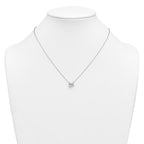 14k White Gold 1 carat Lab Grown Diamond VS+ F+ Complete 18 inch Two Stone Fashion Necklace