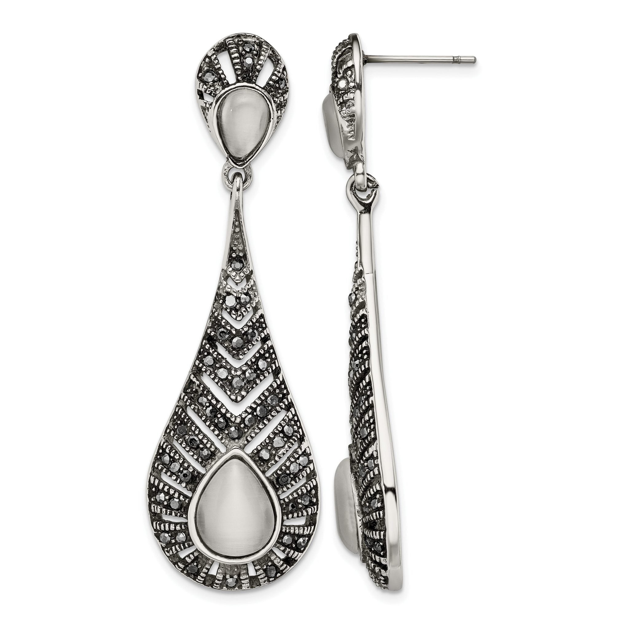 Stainless Steel Polished Drop Dangle Earrings for Women Main image
