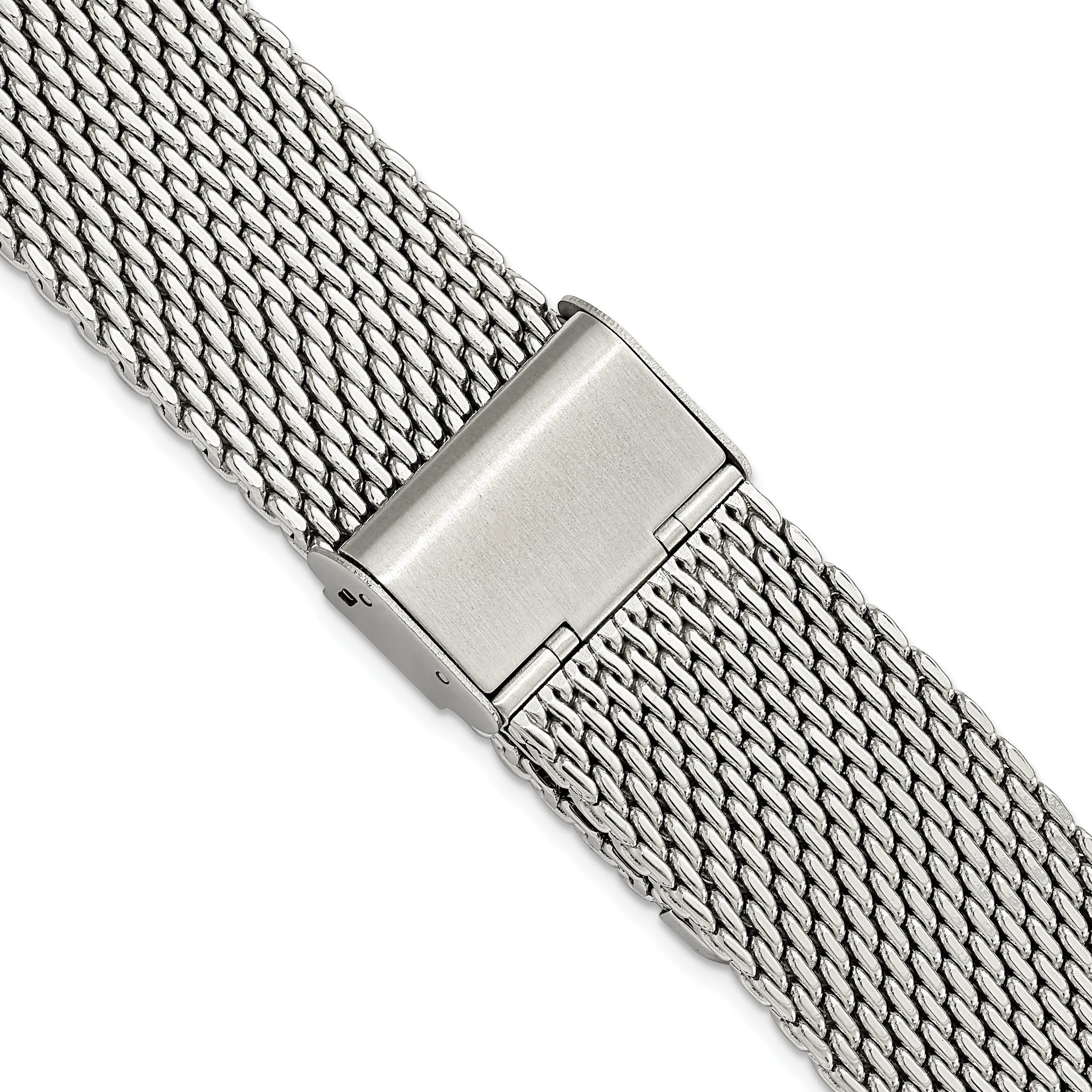 Mesh Watch Strap in Stainless Steel, 22mm
