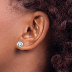 14K White Gold 5 ct Certified Lab-Created Diamond VS/SI+ G+, 3-Prong Stud Earrings