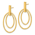 14k Polished Post Dangle Earrings