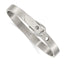 Stainless Steel Brushed and Polished Belt Hinged Bracelet for Women