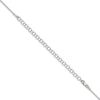 Sterling Silver .95mm Diamond-Cut Round Spiga Chain With 2 Inch Extension