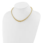 14K Polished Fancy Graduated Circle Link Necklace