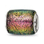 Sterling Silver Purple Dichroic Glass Bead with Antiqued Finish