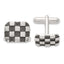 Sterling Silver Oxidized Checkerboard Cuff Links