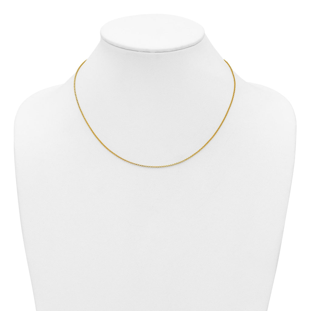 14K Gold Filled Adjustable Rolo Chain Necklace in 1.3mm Width