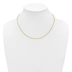 14K Gold Filled Adjustable Rolo Chain Necklace in 1.3mm Width