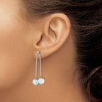 Stainless Steel Polished Drop Dangle Earrings for Women