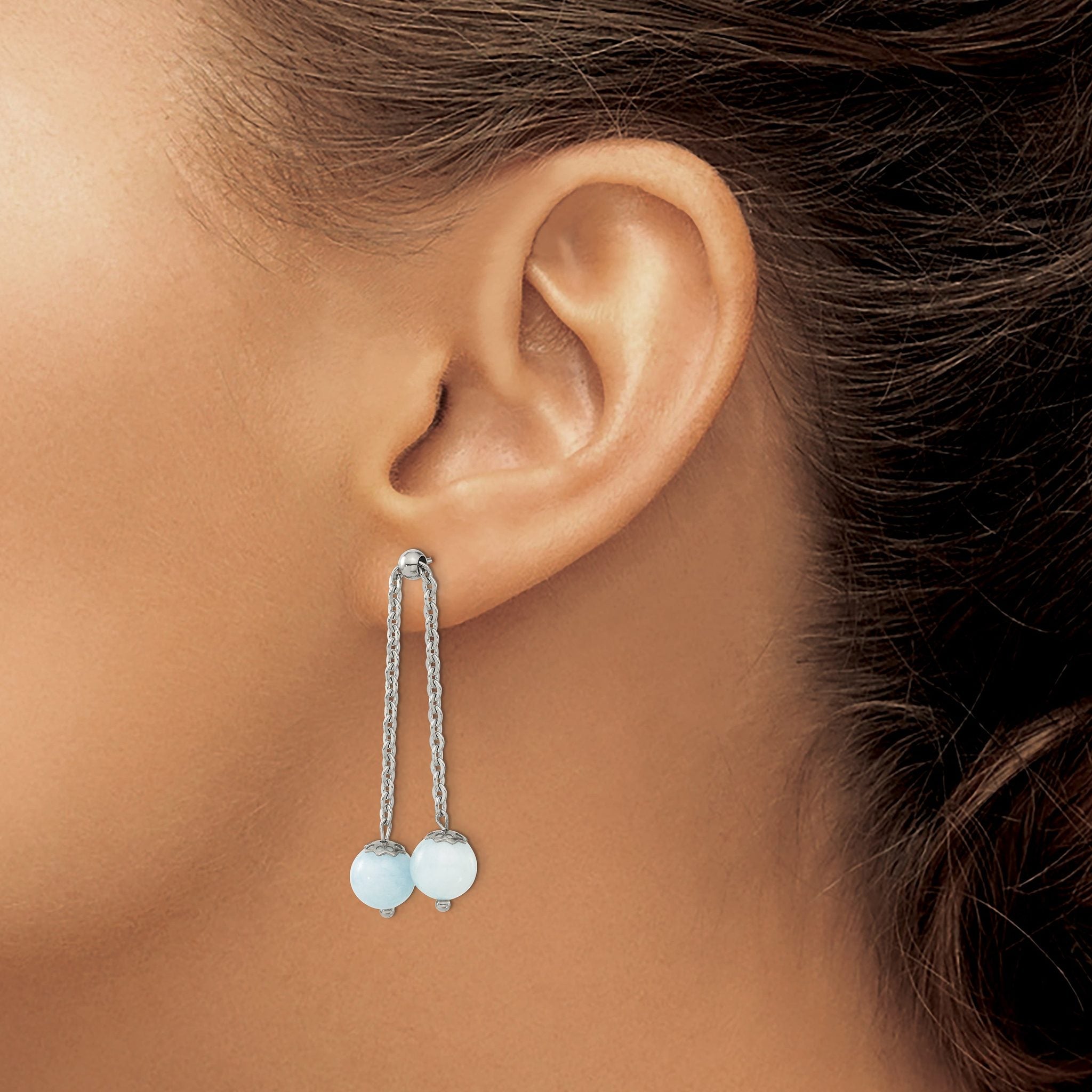 Stainless Steel Polished Drop Dangle Earrings for Women