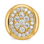 14k 2.87 carat AA Diamond Mens Cluster Ring