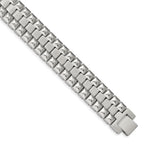 Stainless Steel Brushed and Polished Heavy Link Bracelet for Men