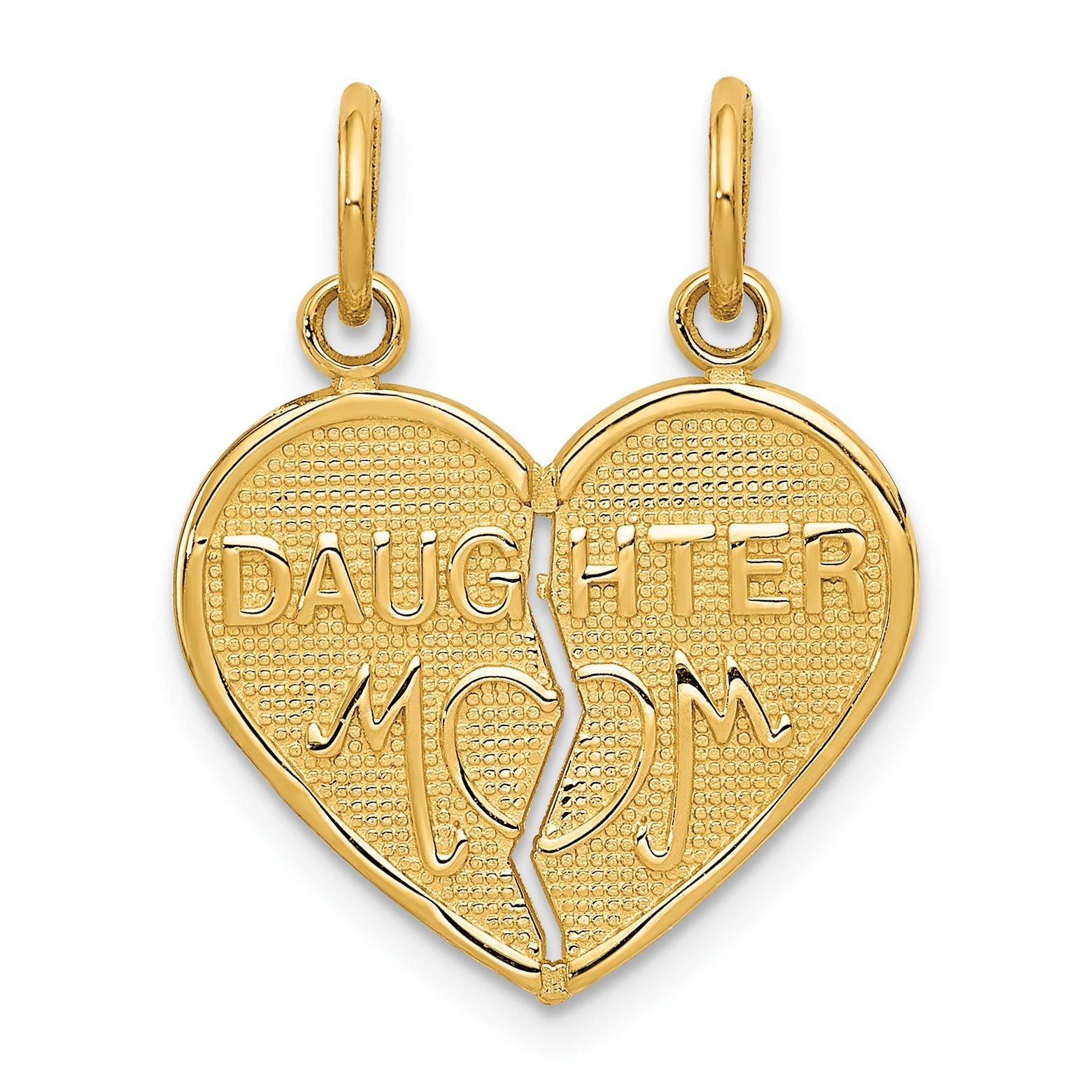 14K Gold Break-Apart MOM-DAUGHTER Charm Pendant Gift Ready Main image