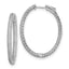 Sterling Shimmer Sterling Silver Rhodium-plated 400 Stone PavÃƒÆ’Ã‚Â¢ÃƒÂ¢Ã‚â€šÃ‚Â¬Ãƒâ€¦Ã‚Â¡ 1.1mm CZ In and Out Oval Hinged Hoop Earrings