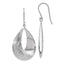 Sophia Jewelers Sterling Silver Textured Dangle Earrings with Polished Rhodium Finish