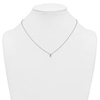14k White Gold 1/4 carat Lab Grown Diamond VS+ F+ Pear Complete 18 inch Four Prong Pendant Necklace