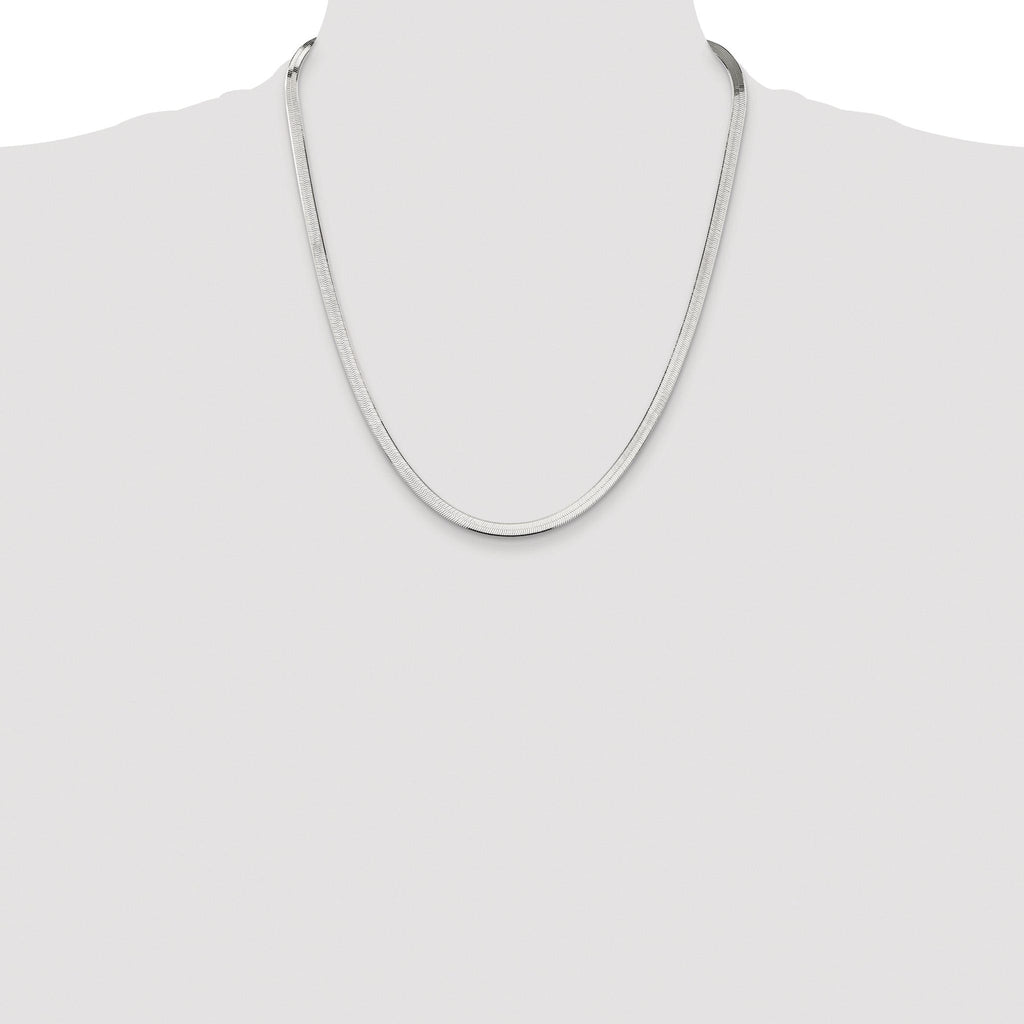 Magic Herringbone Chain Necklace in Sterling Silver, 4.5mm