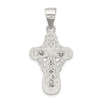 Sterling Silver 925 Polished Crucifix Pendant with Anti-Tarnish Finish