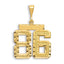 14K Small Diamond-cut Number 86 Charm