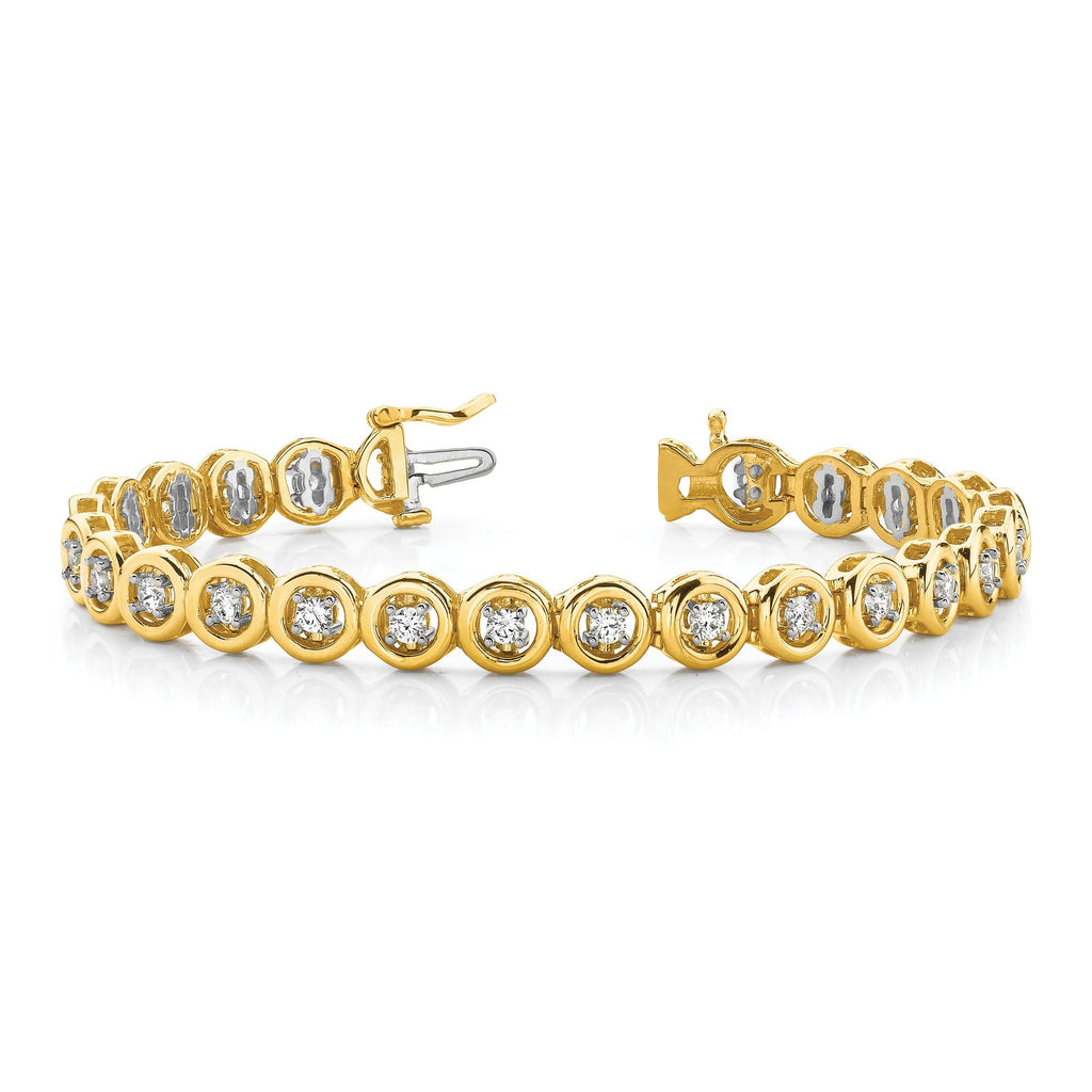 14k Complete 1/2 carat Round A Diamond Circle Add-a-Diamond 7 inch Tennis Bracelet
