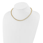 14k 7 carat Lab Grown Diamond VS/SI+ G+ 16 inch with a 2 inch extension Graduated Bezel Set Tennis Necklace