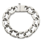 Stainless Steel Polished Large Link Bracelet for Men