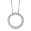 14k White Gold 2 carat Lab Grown Diamond VS+ F+ Complete 18 inch Circle Slide Necklace