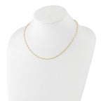 10K Polished Fancy Link Anklet